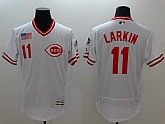 Cincinnati Reds #11 Barry Larkin White 2016 Flexbase Authentic Collection Cooperstown Stitched Jersey,baseball caps,new era cap wholesale,wholesale hats